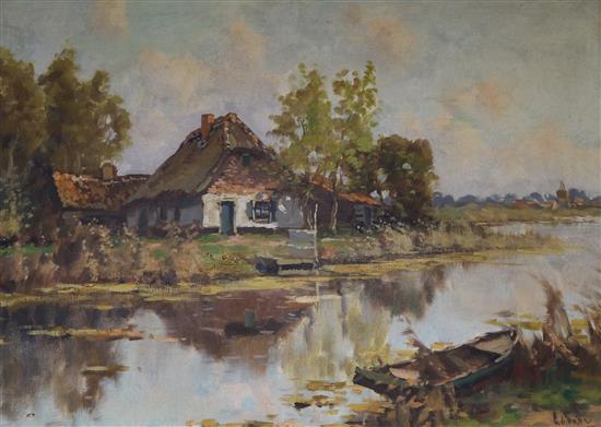 Leo De Winter, oil on canvas, Dutch landscape, 50 x 70cm